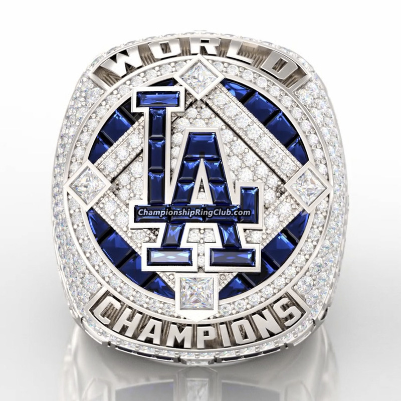 2020 Los Angeles Dodgers World Series Ring(Silver-C.Z. logo)